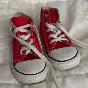Converse Kids Red Canvas High-Tops